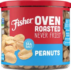 FISHER SNACK Fisher Oven Roasted Never Fried Peanuts with Sea Salt - 12 oz