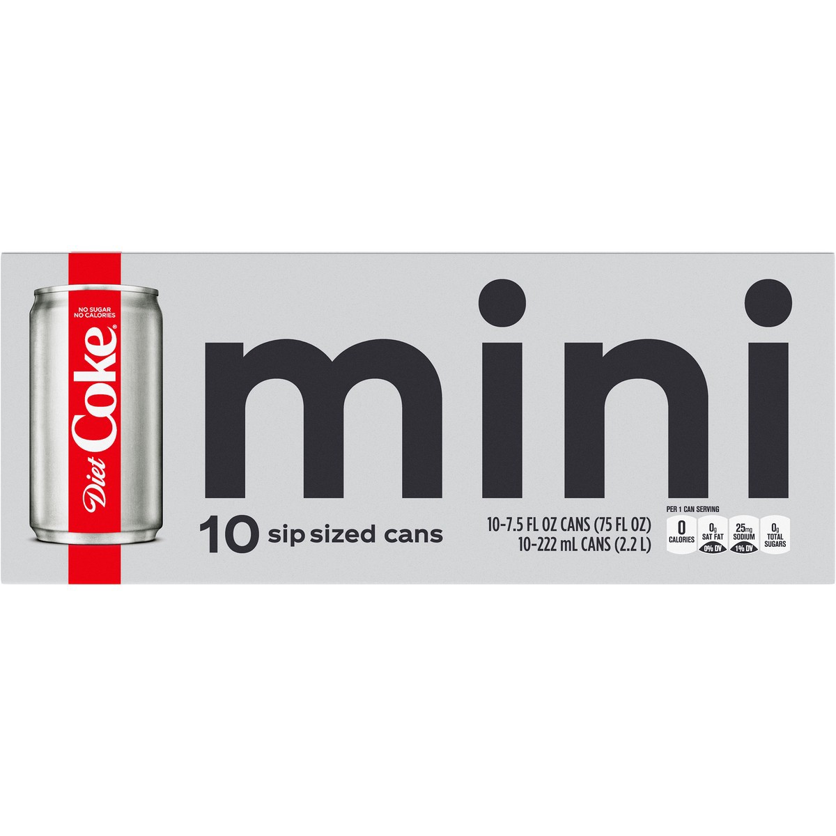 slide 7 of 9, Diet Coke Diet Cola, 7.5 fl oz, 10 ct