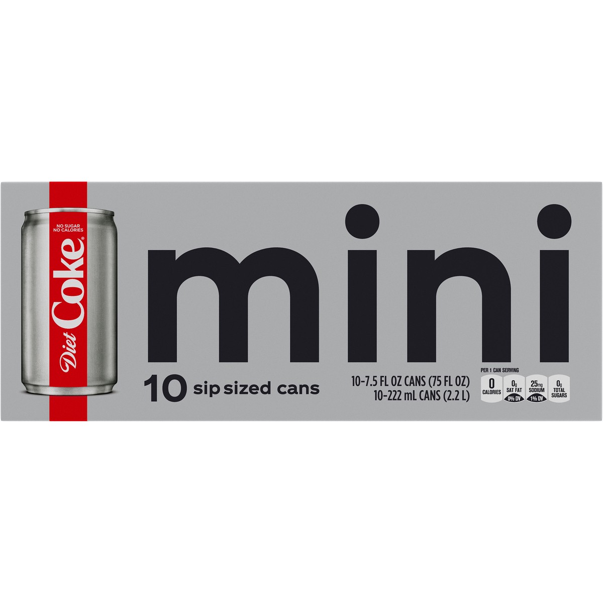 slide 4 of 9, Diet Coke Soda Mini Cans, 10 ct; 7.5 fl oz