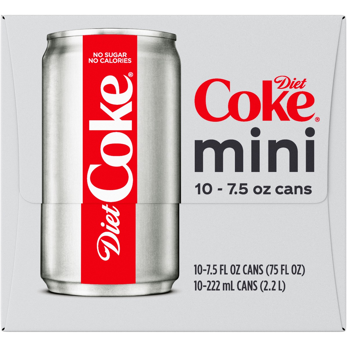 slide 7 of 9, Diet Coke Soda Mini Cans, 10 ct; 7.5 fl oz