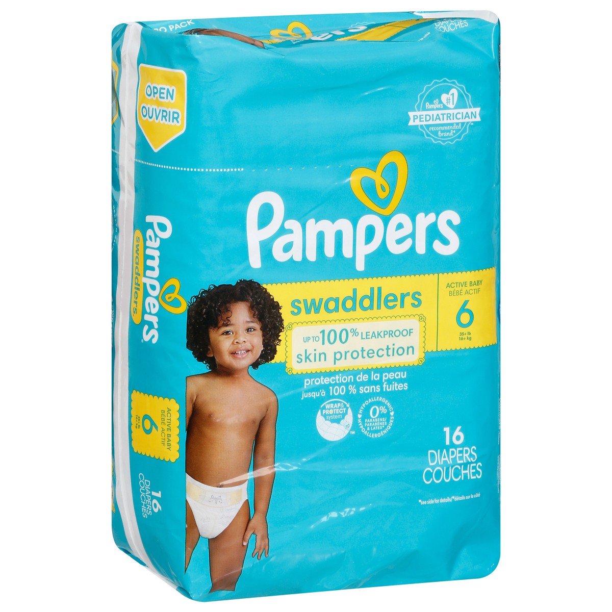 slide 2 of 9, Pampers Swaddlers Active Baby Diapers, Size 6, 16 Count, 16 ct