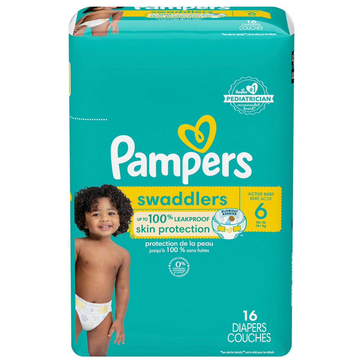 slide 1 of 9, Pampers Swaddlers Active Baby Diapers, Size 6, 16 Count, 16 ct
