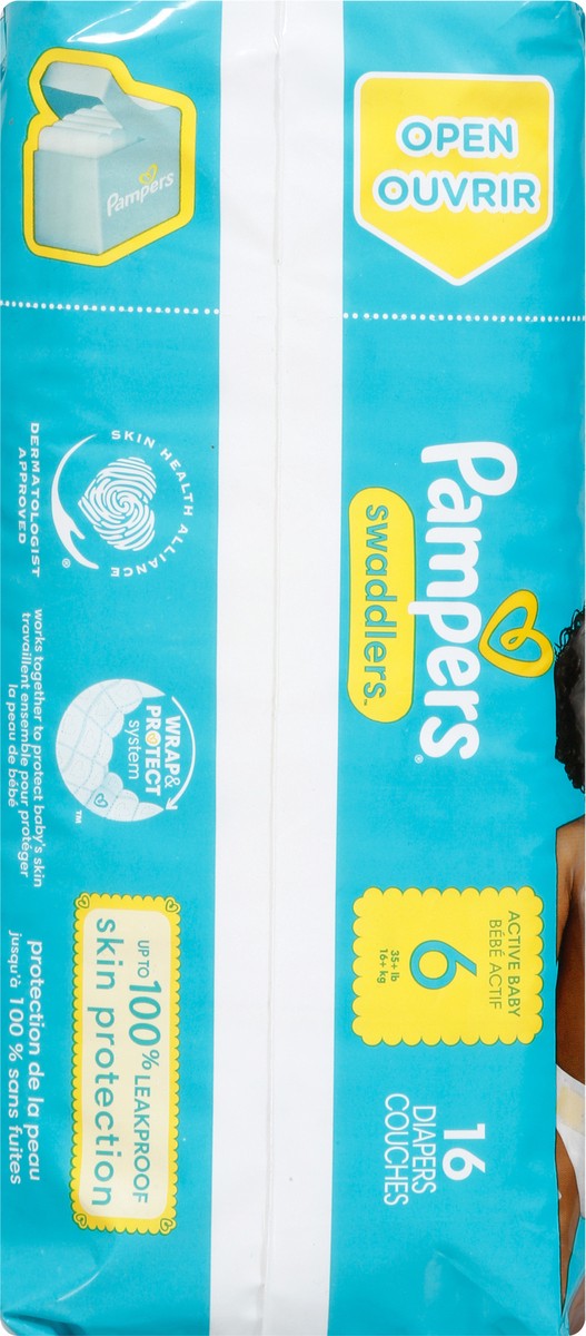 slide 8 of 9, Pampers Swaddlers Active Baby Diapers, Size 6, 16 Count, 16 ct