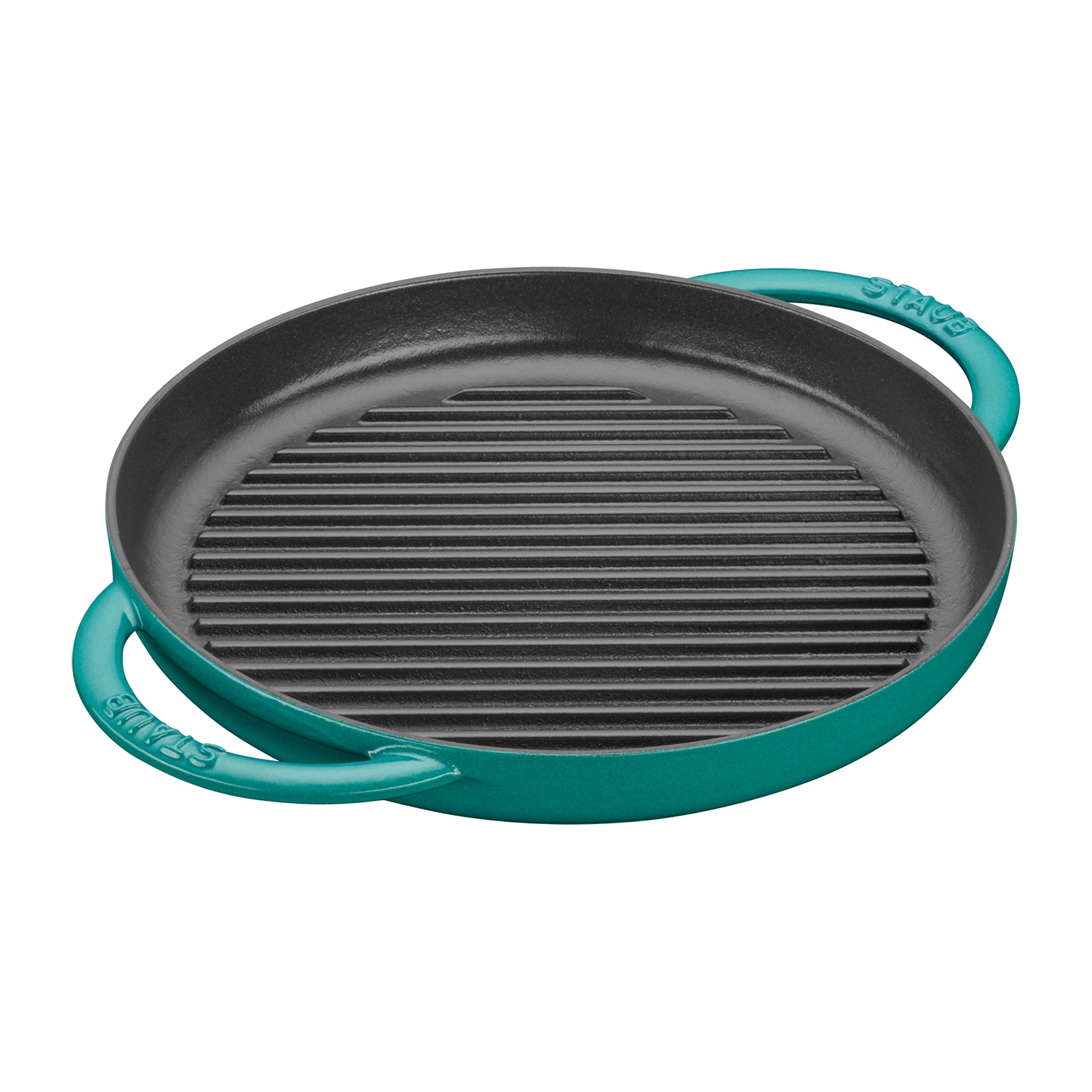 slide 1 of 1, Staub Pure Grill, Turquoise, 10.5 in