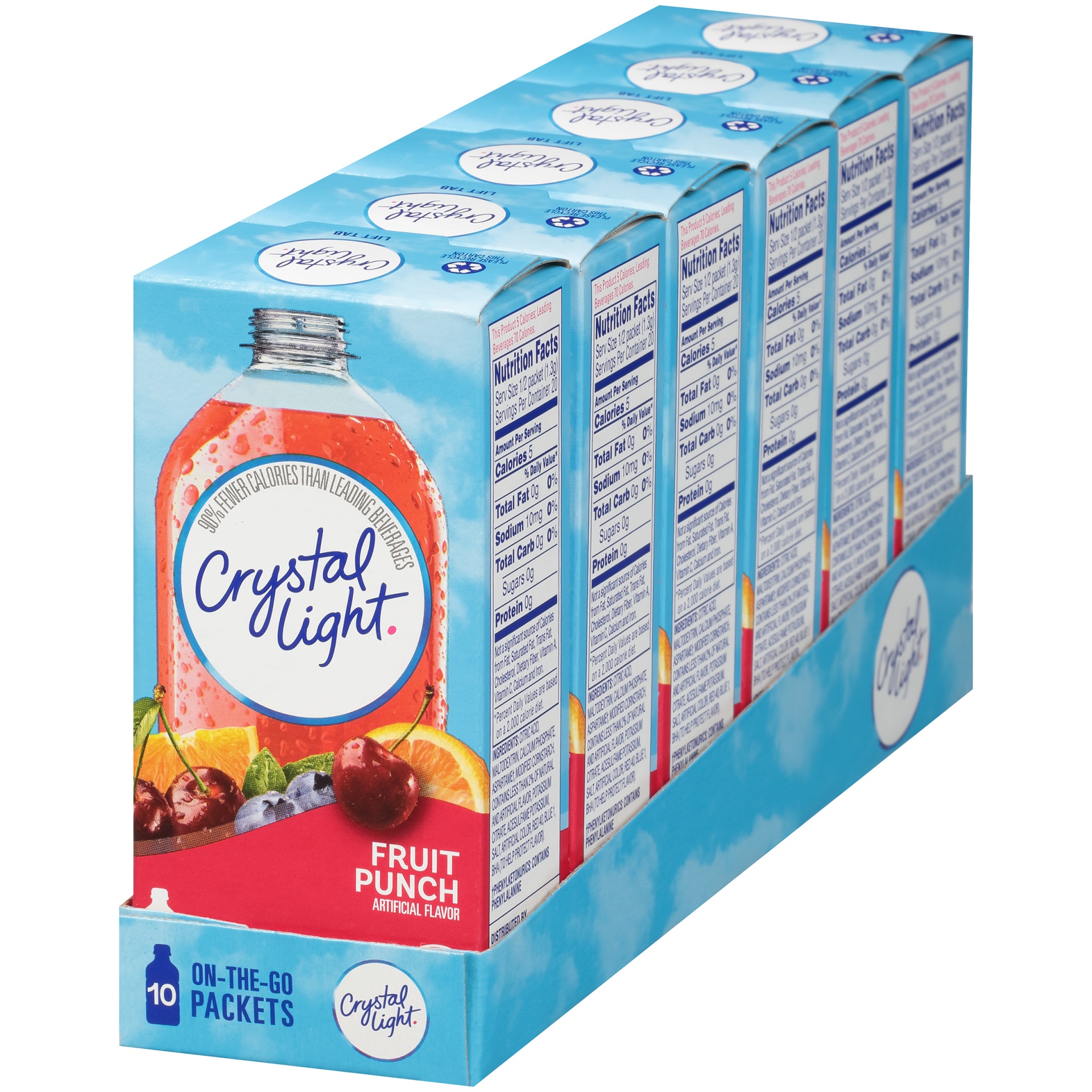 slide 8 of 11, Crystal Light Fruit Punch Artificially Flavored Powdered Drink Mix On-the-Go-Packets, 0.9 oz