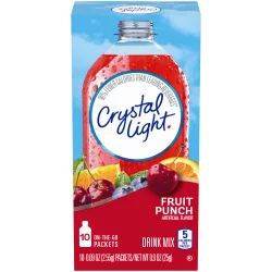 Crystal Light Fruit Punch Artificially Flavored Powdered Drink Mix On-the-Go-Packets - 0.9 oz