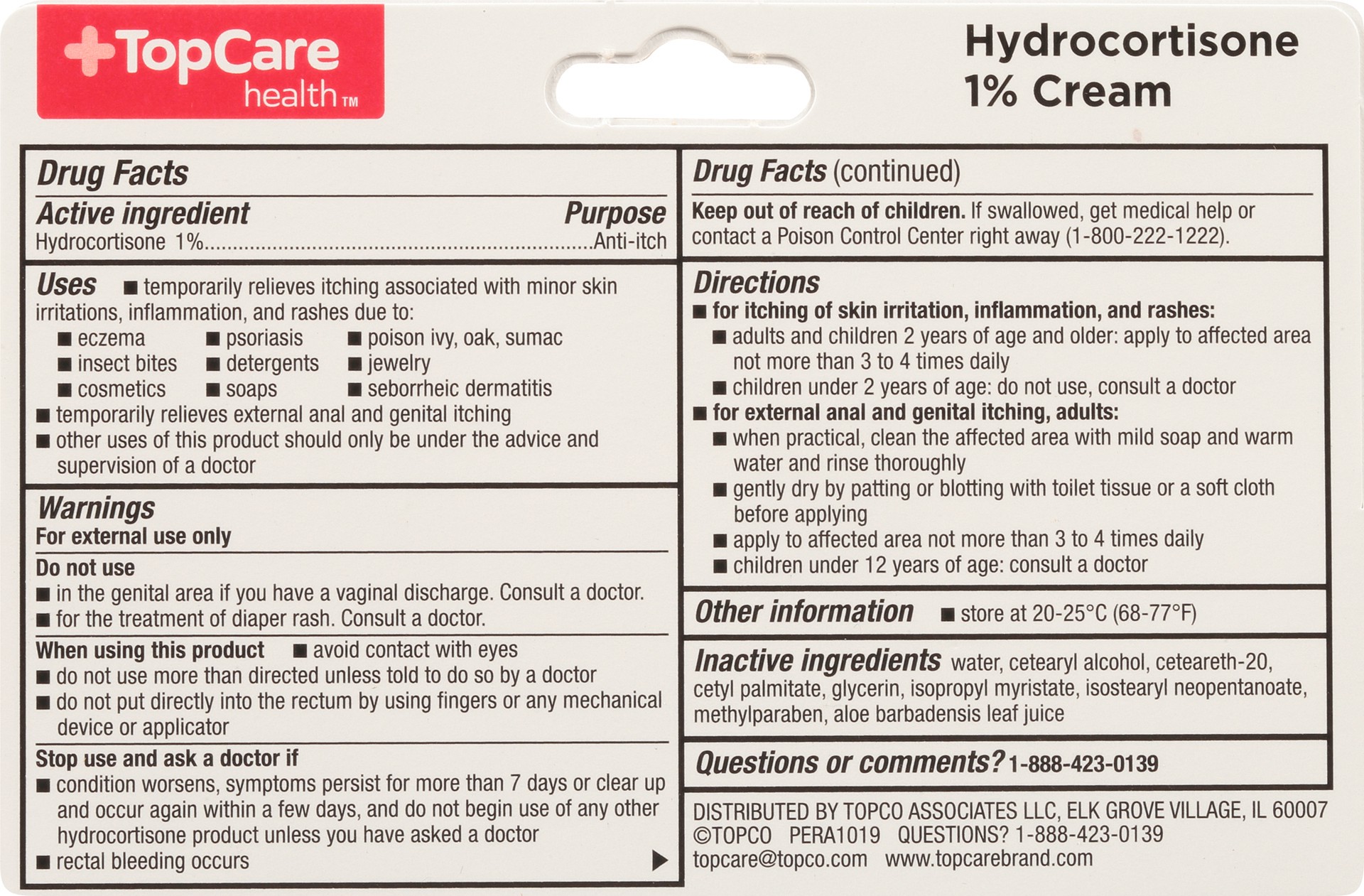slide 5 of 6, TopCare Health Maximum Strength with Aloe Hydrocortisone 1% Cream 1 oz, 1 oz
