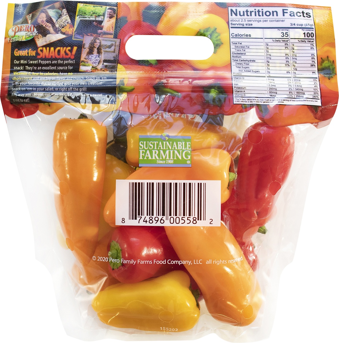 slide 9 of 9, Pero Family Farms Pero Mini Sweet Peppers, 8 oz