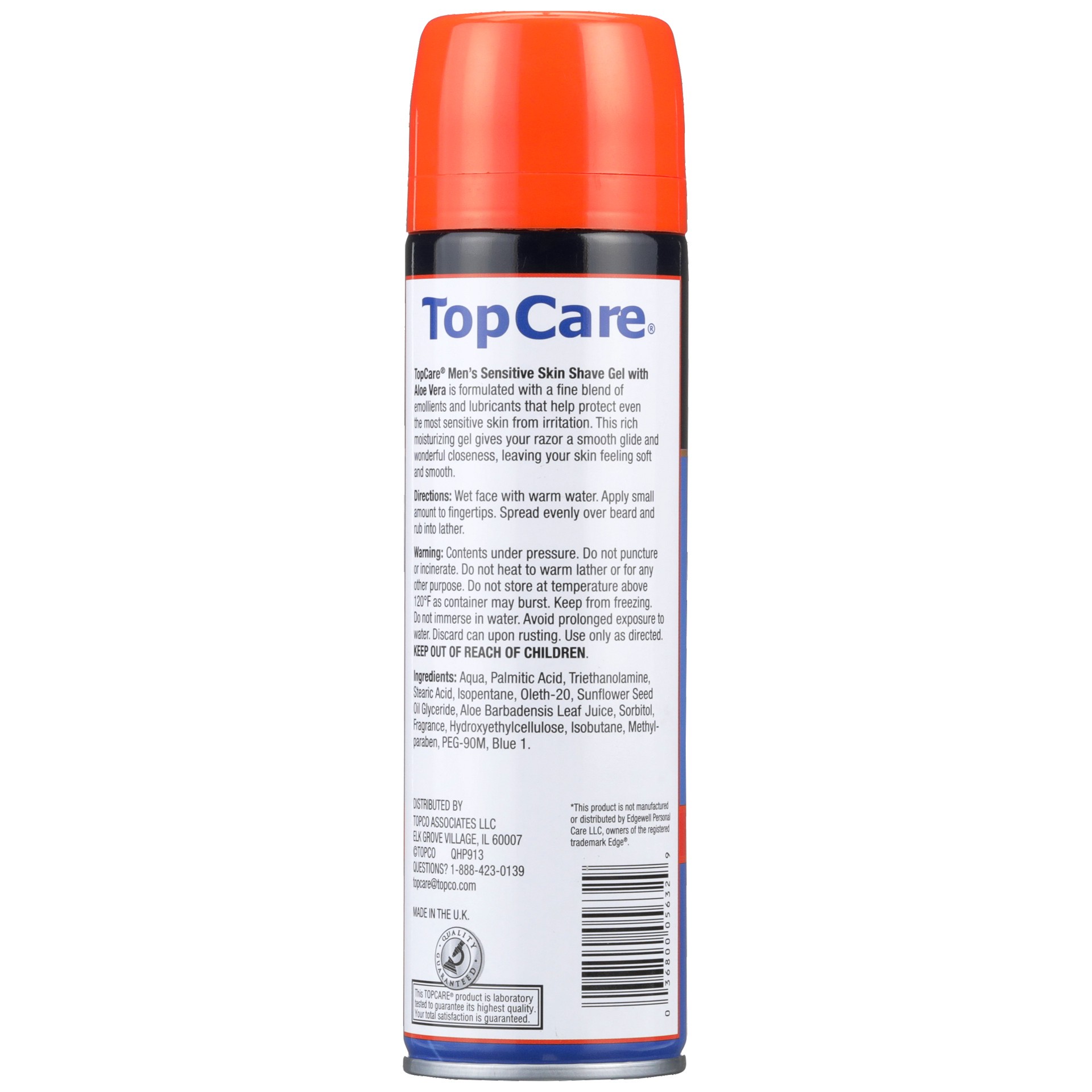 slide 6 of 6, TopCare Men's Sensitive Skin Shave Gel 7 Oz, 7 oz