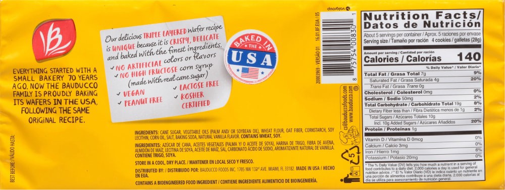 slide 2 of 2, Bauducco Vanilla Wafer 5.0 oz, 5 oz