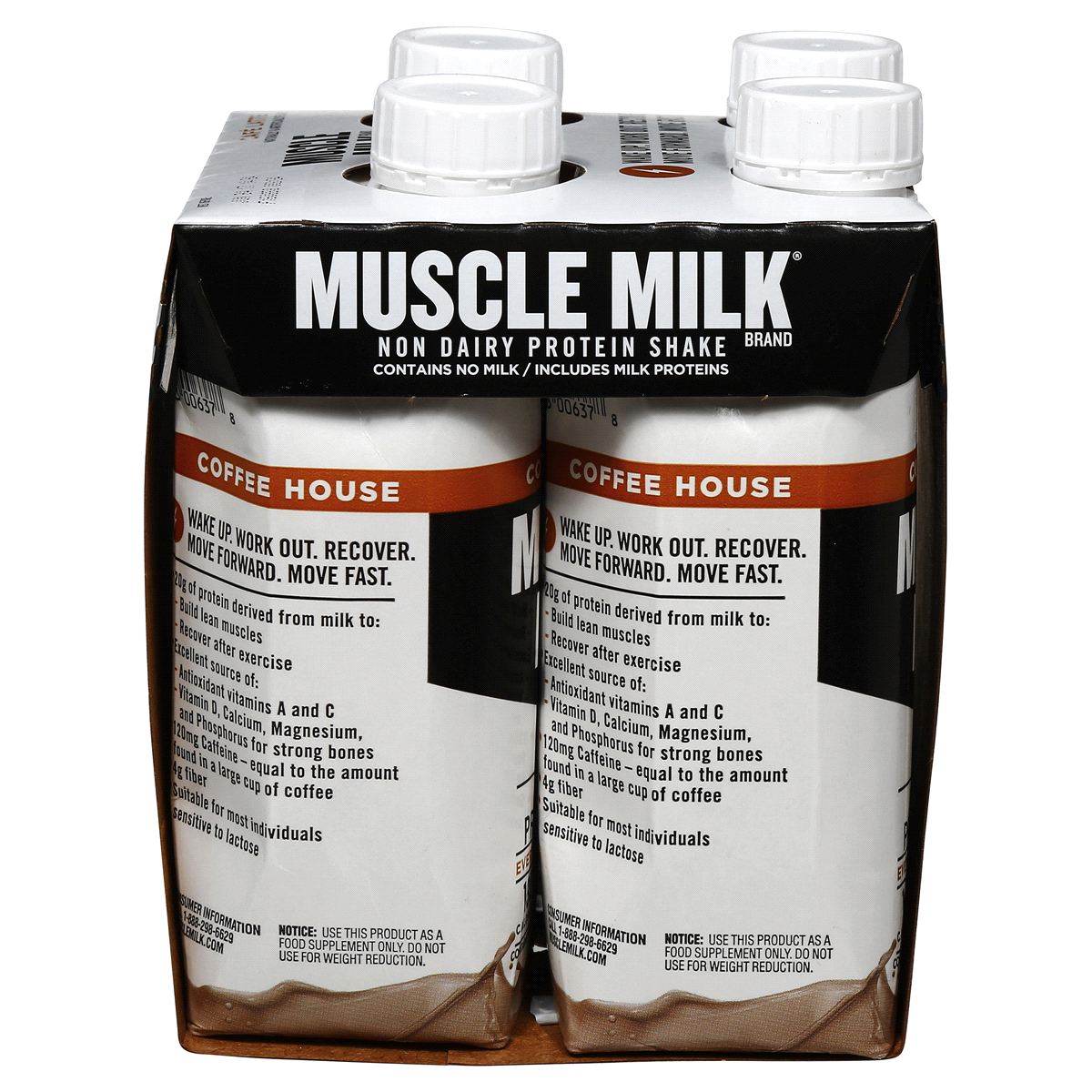 slide 7 of 8, Muscle Milk Coffee House Cafe Latte Protein Shake, 4 ct; 11 fl oz