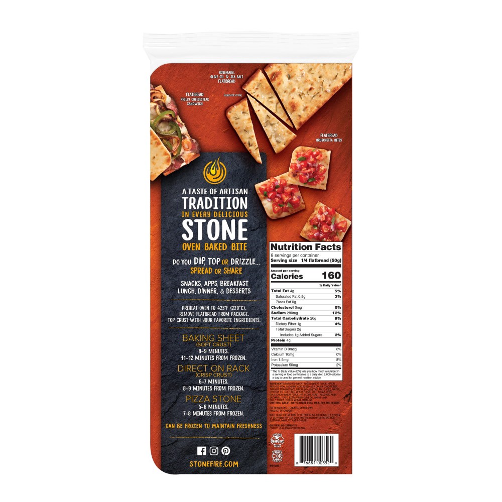slide 5 of 6, Stonefire Artisan Flatbread, 2 ct