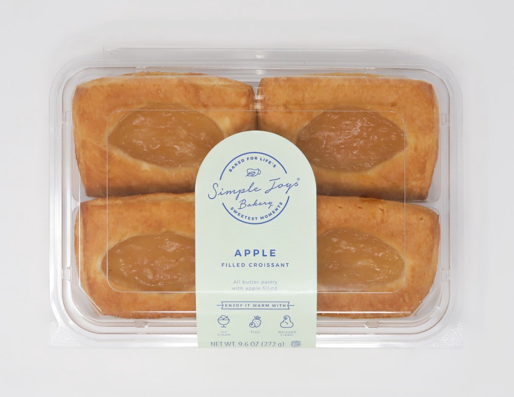 slide 2 of 3, Simple Joy's Bakery Apple Filled Croissants, 9.6 oz