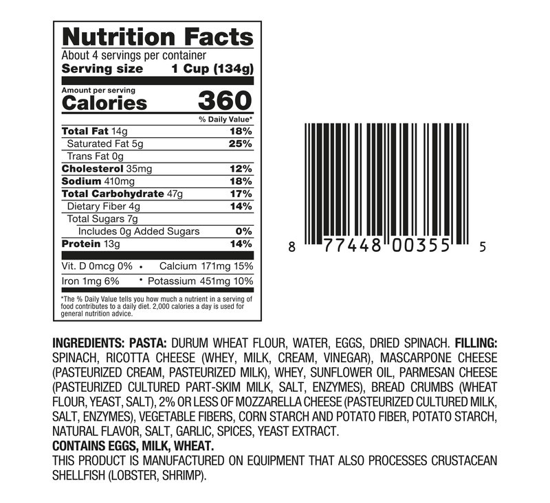 slide 3 of 4, Rana Spinach & Cheese Tortelloni, 20 oz
