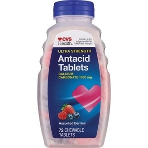 slide 1 of 1, CVS Health Antacid Tablets Chewable Assorted Berries, 72 ct; 1000 mg