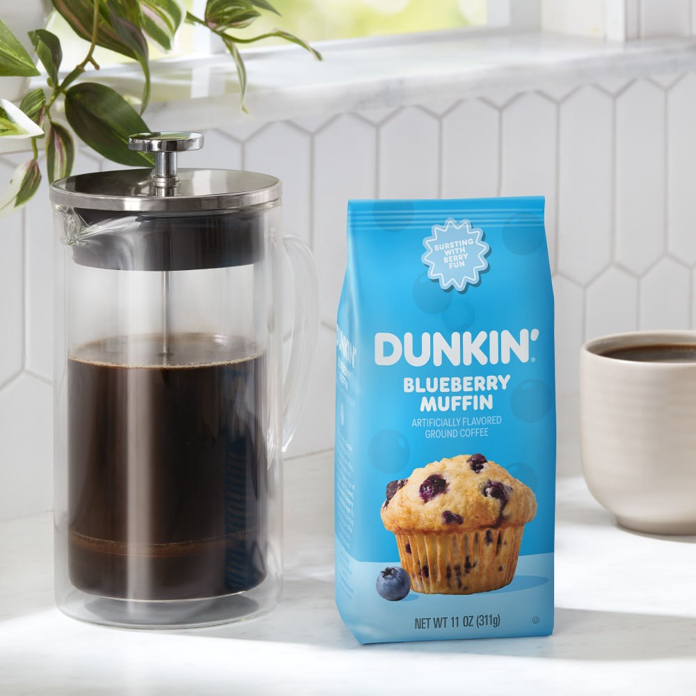 slide 5 of 6, Dunkin' Dunkin’ Blueberry Muffin Ground Coffee, 11 oz., 11 oz