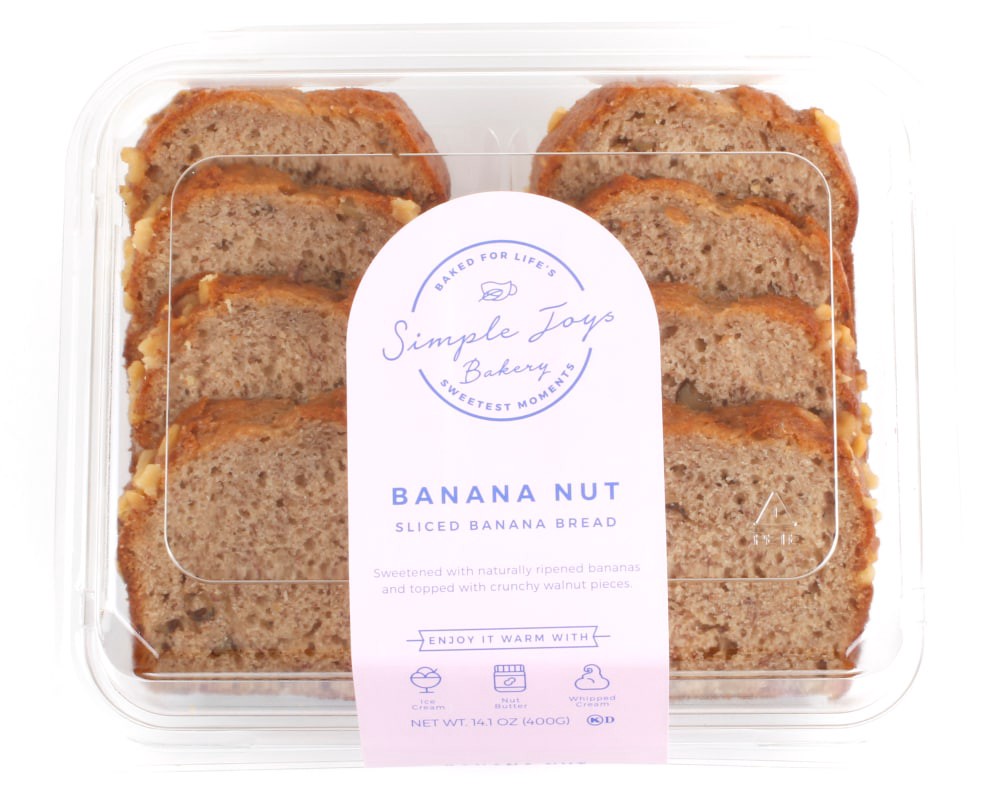 slide 2 of 3, Simple Joys Bakery Banana Nut Sliced Loaf Cake, 14.1 oz