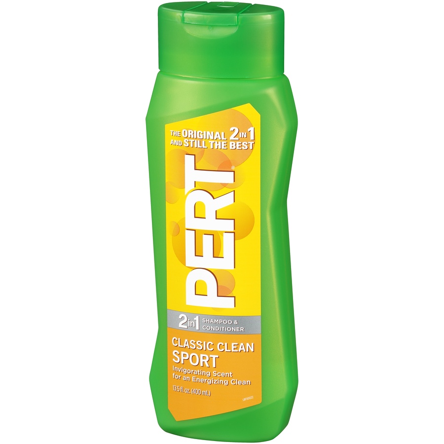 slide 3 of 7, Pert Shampoo & Conditioner, 2 in 1, Classic Clean Sport, 13.5 oz