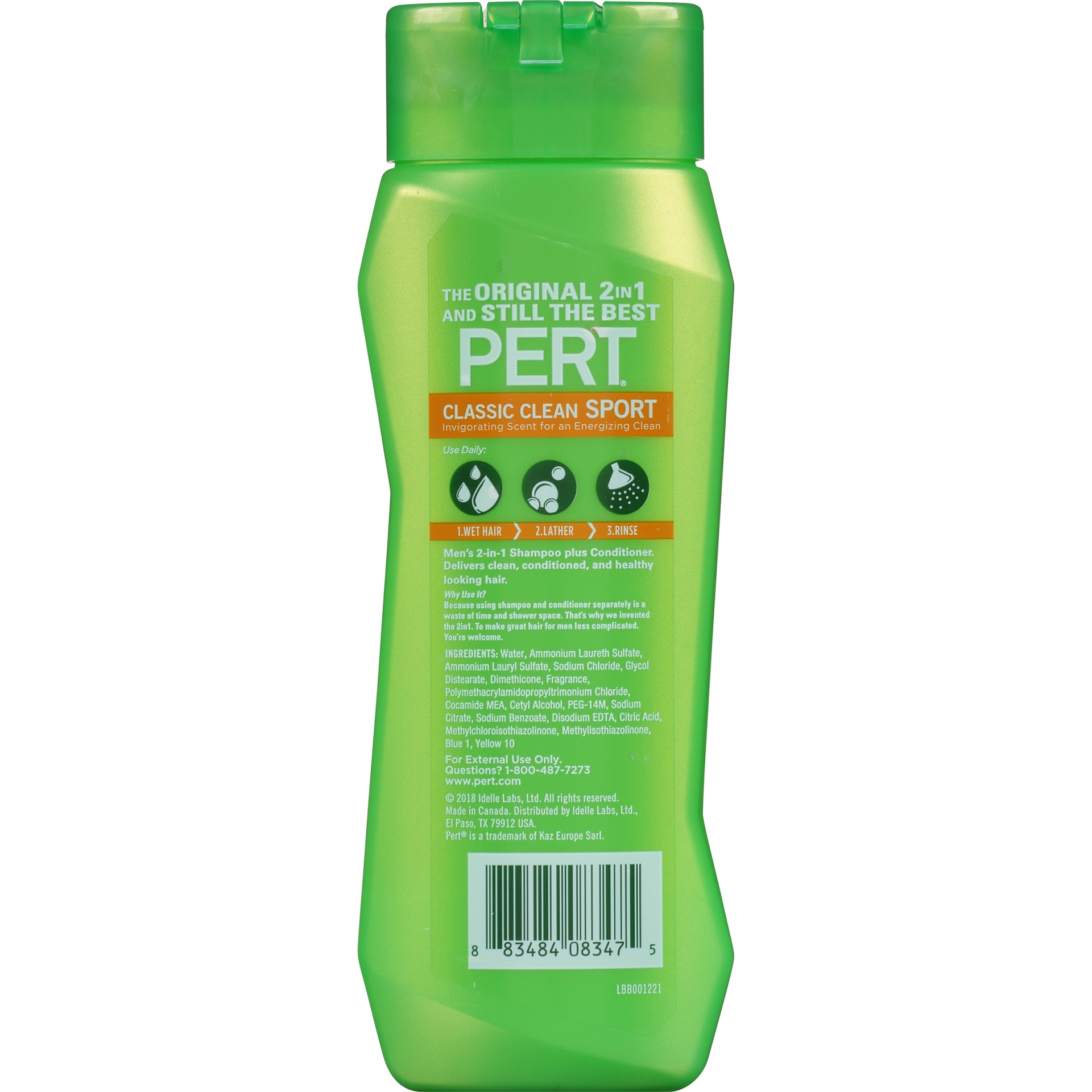 slide 7 of 7, Pert Shampoo & Conditioner, 2 in 1, Classic Clean Sport, 13.5 oz