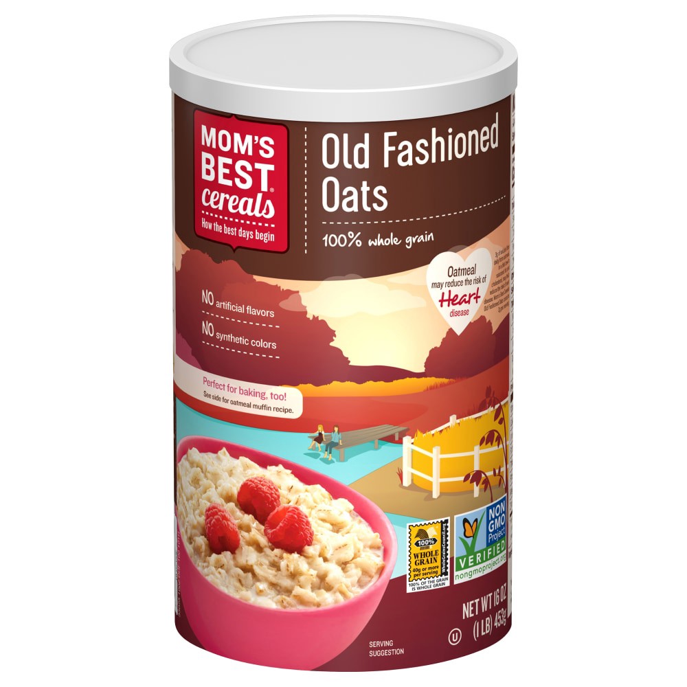 slide 3 of 4, Mom's Best Naturals Old Fashioned Oats Cereals, 16 oz