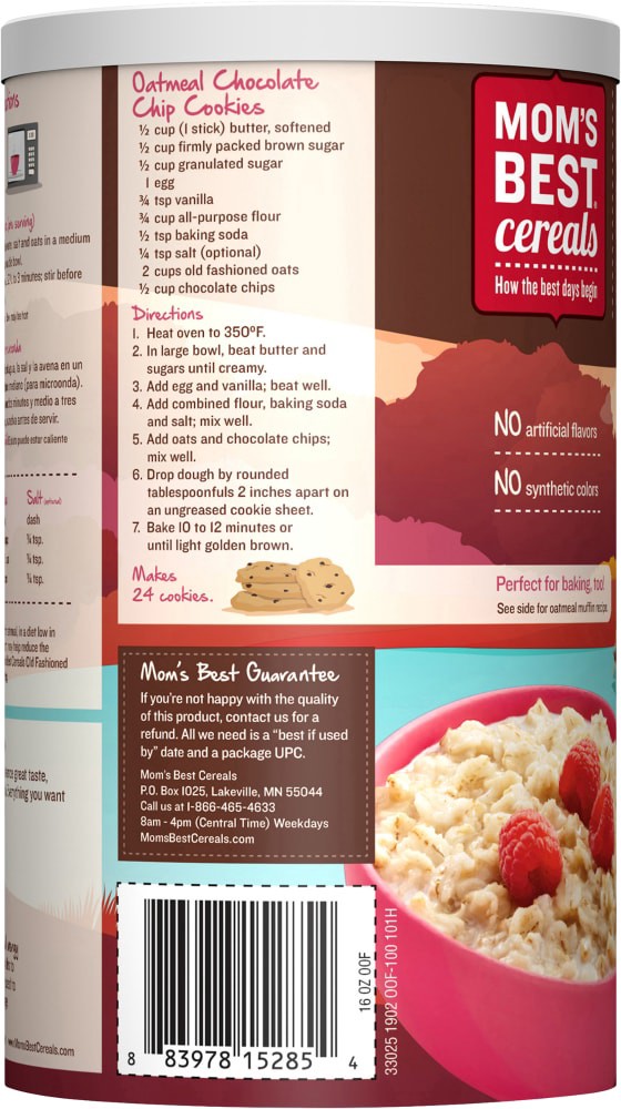 slide 4 of 4, Mom's Best Naturals Old Fashioned Oats Cereals, 16 oz