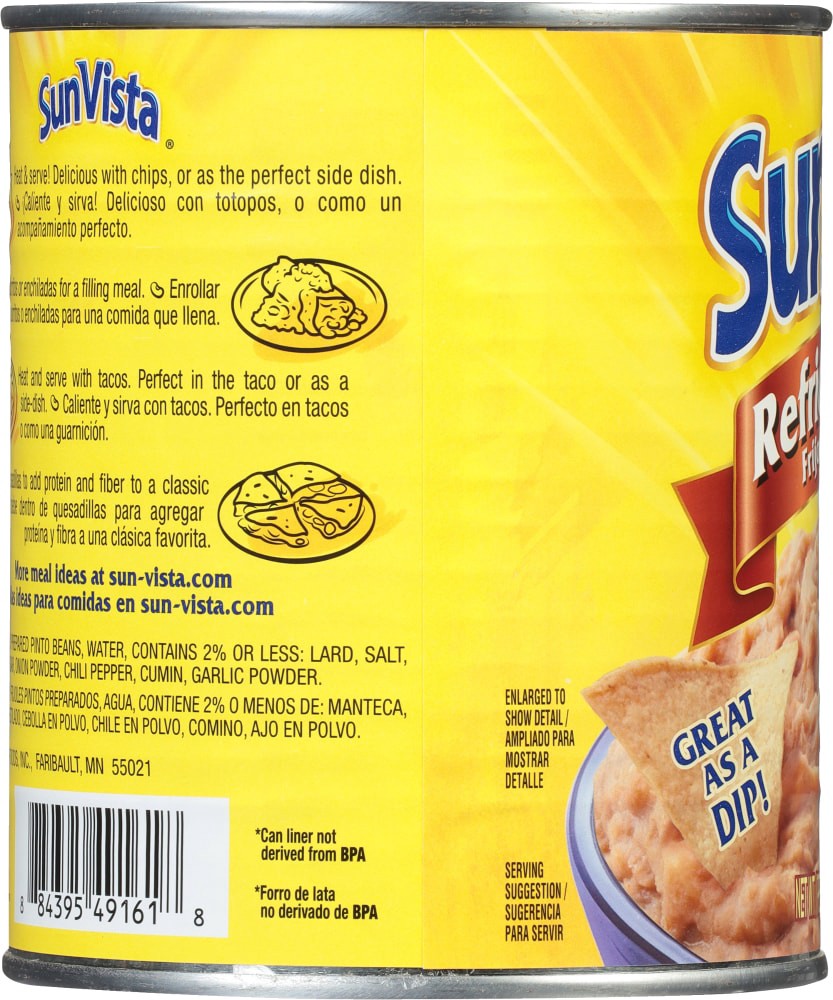 slide 4 of 4, Sun Vista Refried Beans, 31 oz