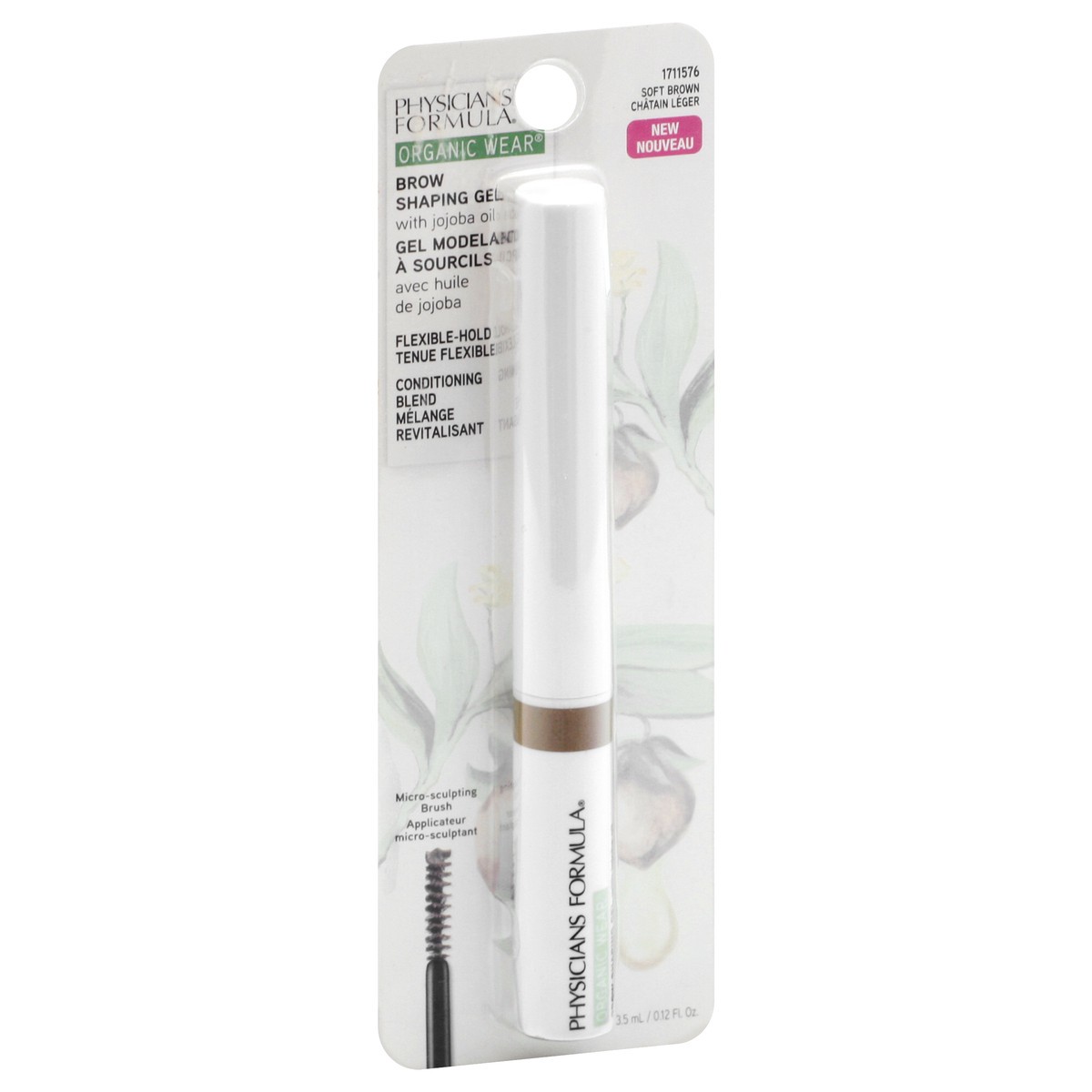 slide 2 of 9, Physicians Formula Organic Wear Soft Brown 1711576 Brow Shaping Gel 3.5 ml, 0.12 fl oz