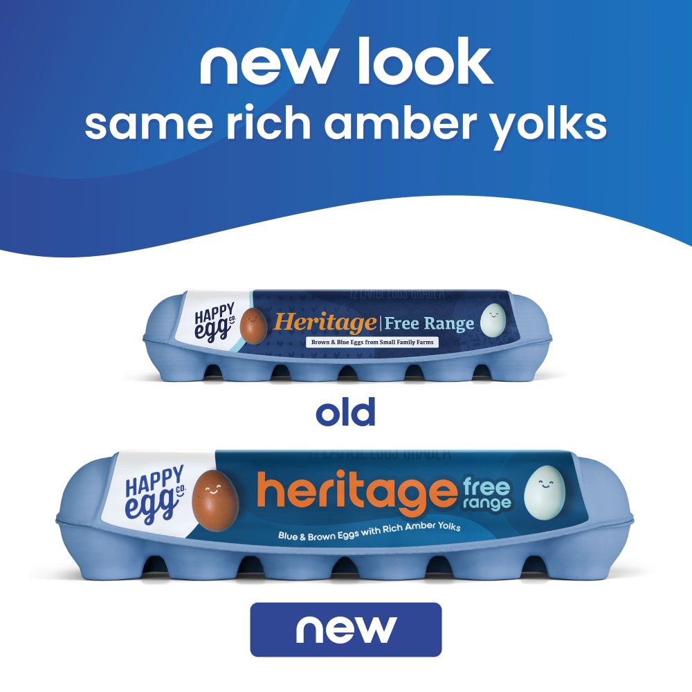slide 5 of 6, Happy Egg Co. Eggs, Heritage, Blue & Brown, Large, 12 ct