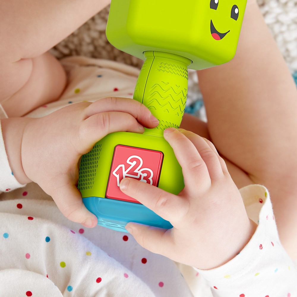 slide 2 of 6, Fisher-Price Laugh & Learn Countin' Reps Dumbbell, 1 ct