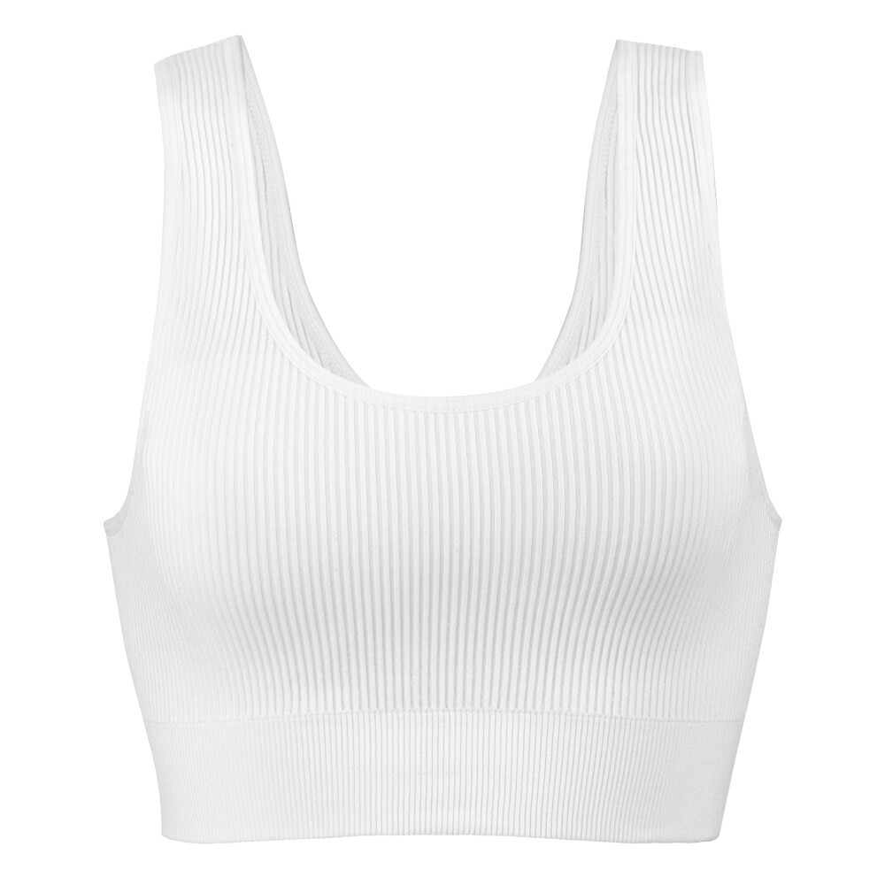 slide 2 of 2, Dip Seamless Ribbed Ivory Bralette, LG