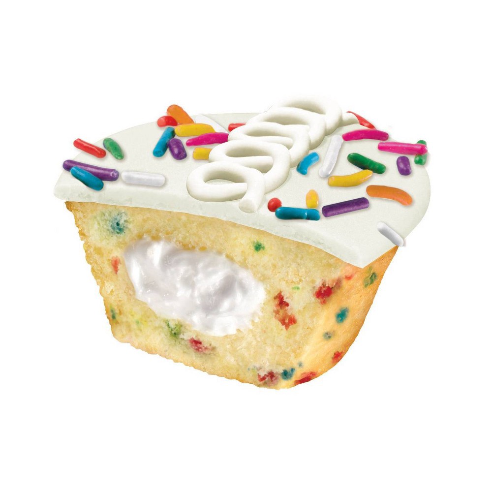 slide 3 of 4, HOSTESS Birthday Cupcakes, Frosted Cupcakes, Individually Wrapped, Creamy Center, 8 Count , 13.1 oz, 8 ct