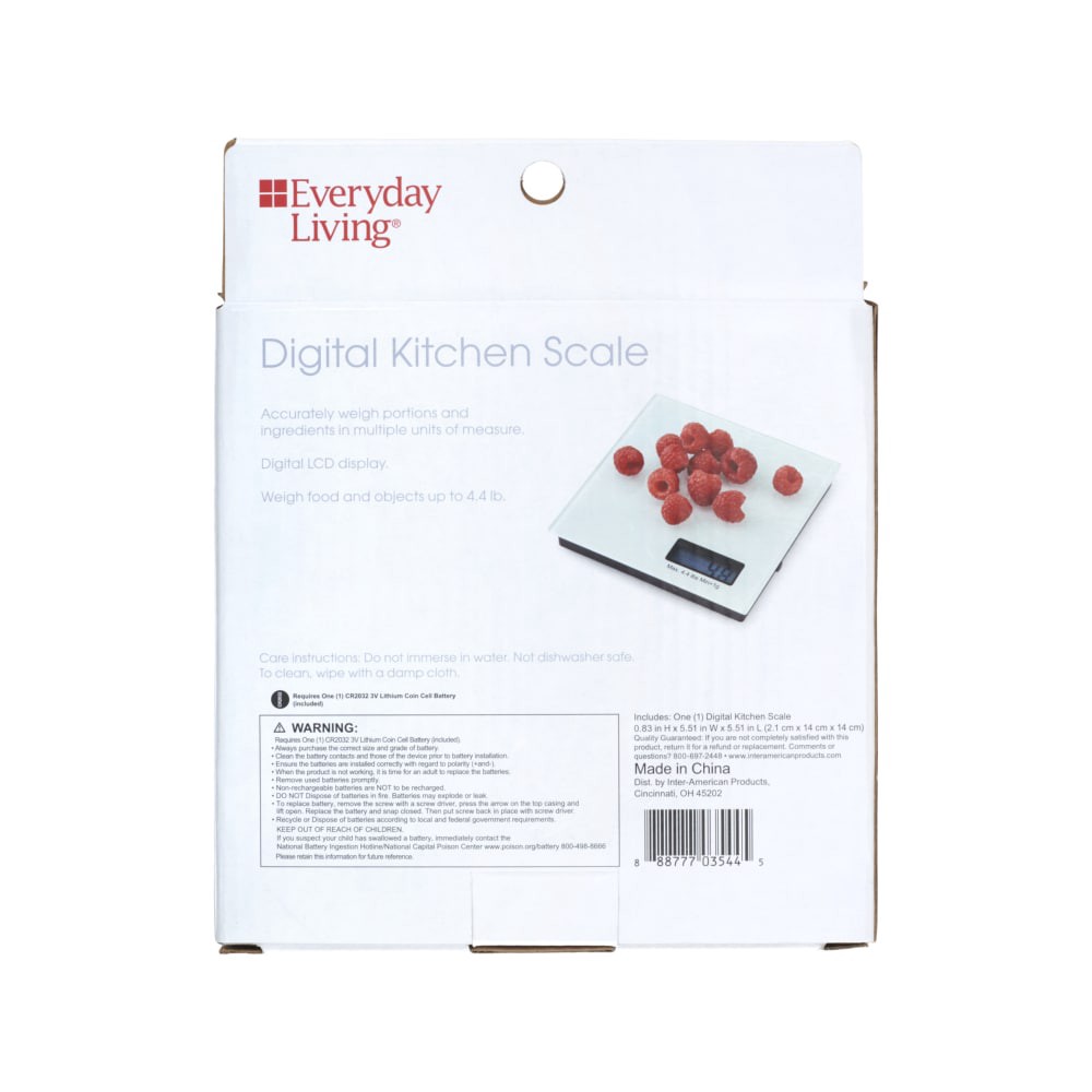 slide 2 of 4, Everyday Living Digital Kitchen Scale, 1 ct