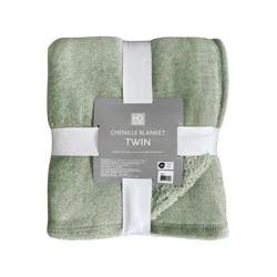 Hd Chenille Sherpa Blanket T/Txl - Green