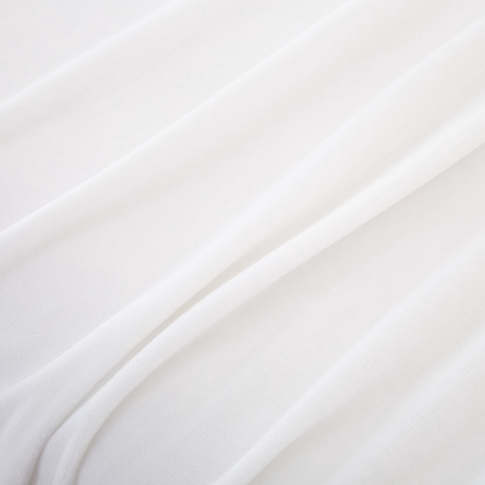 slide 2 of 3, Hd Designs Plush Blanket - White, Twin Size