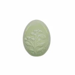 Holiday Home Floral Embossed Ceramic Egg - Green