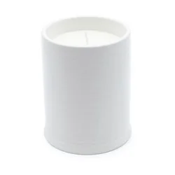 HD Designs Ceramic Candle Ivory - Eucalyptus White Tea, 14 oz