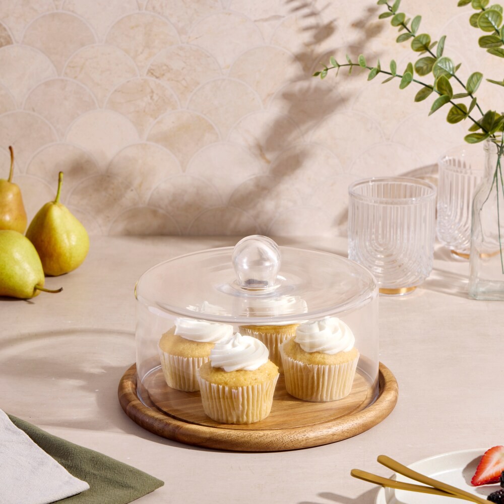 slide 2 of 4, Dash of That Cheese Plate with Lid Acacia Wood, 2 pc, 2 ct