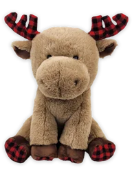 Holiday Home® Moose with Red Plaid Plush Toy