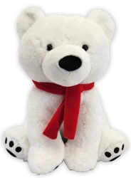 Holiday Home® Polar Bear with Red Scarf Plush Toy