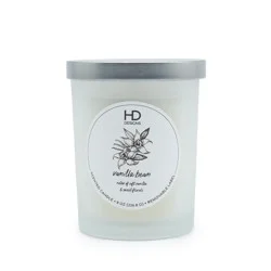 HD Designs Frosted Jar Candle Vanilla Bean, 8 oz