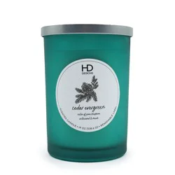 HD Designs Frosted Jar Candle Cedar Evergreen, 1 ct