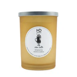 HD Designs Frosted Jar Candle Chai Latte, 19 oz