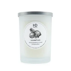HD Designs Frosted Jar Candle Coconut Cove, 19 oz
