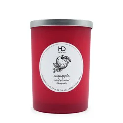 HD Designs Frosted Jar Candle Crisp Apple, 19 oz