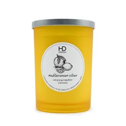 HD Designs Frosted Jar Candle Mediterranean Citrus, 19 oz
