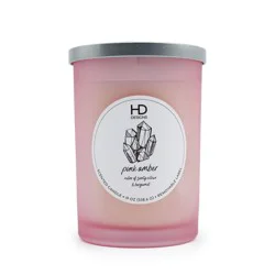 HD Designs Frosted Jar Candle Pink Amber, 19 oz