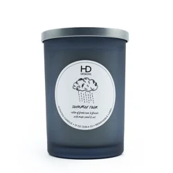 HD Designs Frosted Jar Candle Summer Rain, 19 oz