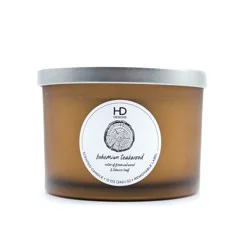 HD Designs Frosted Jar Candle Bohemian Teakwood