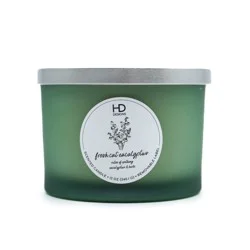 HD Designs Frosted Jar Candle Fresh Cut Eucalyptus