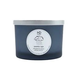 HD Designs Frosted Jar Candle Summer Rain, 12 ounces